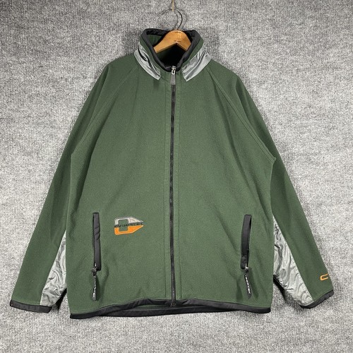 新品同様！cybertek！90s！y2k！ma1テック系ナイロンジャケット VINTAGE CTK Cybertek Fleece Jacket Green Size Large 90s Y2K
