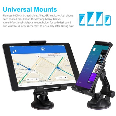 Universal 360°Car Mount Windshield Dash Holder Cradle F Cell Phone Tablet PC GPS