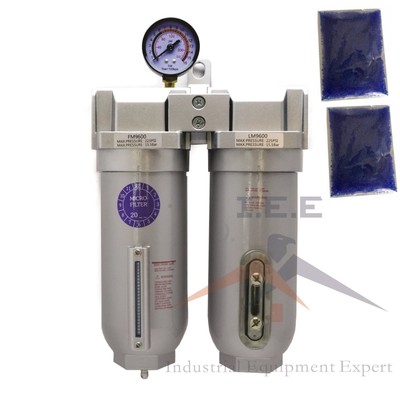 1'' Compressed Air In line Coalescing Filter & Desiccant Air Dryer Combination