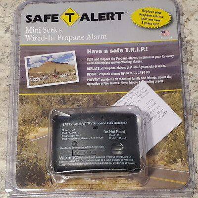Safe T Alert 20-441-P-BL Mini Hard-Wired Propane/LP Gas Alarm - 12V, 20 Series,