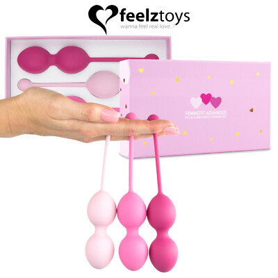 FeelzToys FemmeFit Advanced Pelvic Muscle Training Set 3 Kegel Geisha Trainer
