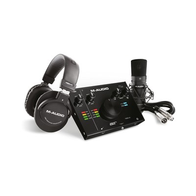 M-Audio USB C Audio Interface, XLR Condenser Microphone and Studio Headphones...