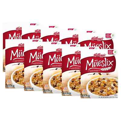 (10 Pack) Kellogg's Mueslix Original Cold Breakfast Cereal 16.2 Ounce Box