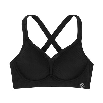 DORINA Outrun Demi Sports Bra Black UK 34D BRAND NEW