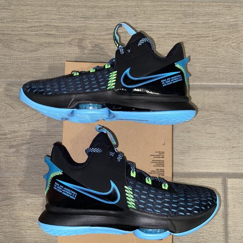 Size 8 - Nike LeBron Witness 5 Black Light Blue Fury 2021