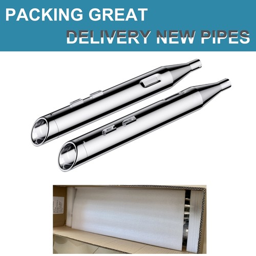 SHARKROAD 4.5” Slip on Mufflers for Harley 95-16 Touring Deep Rumble Tone