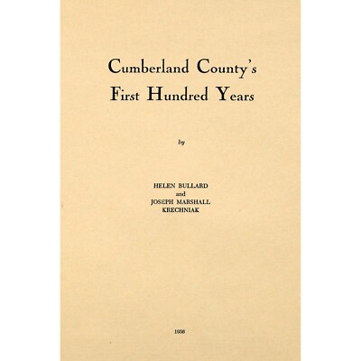 Cumberland County's First Hundred Years [Tennessee]