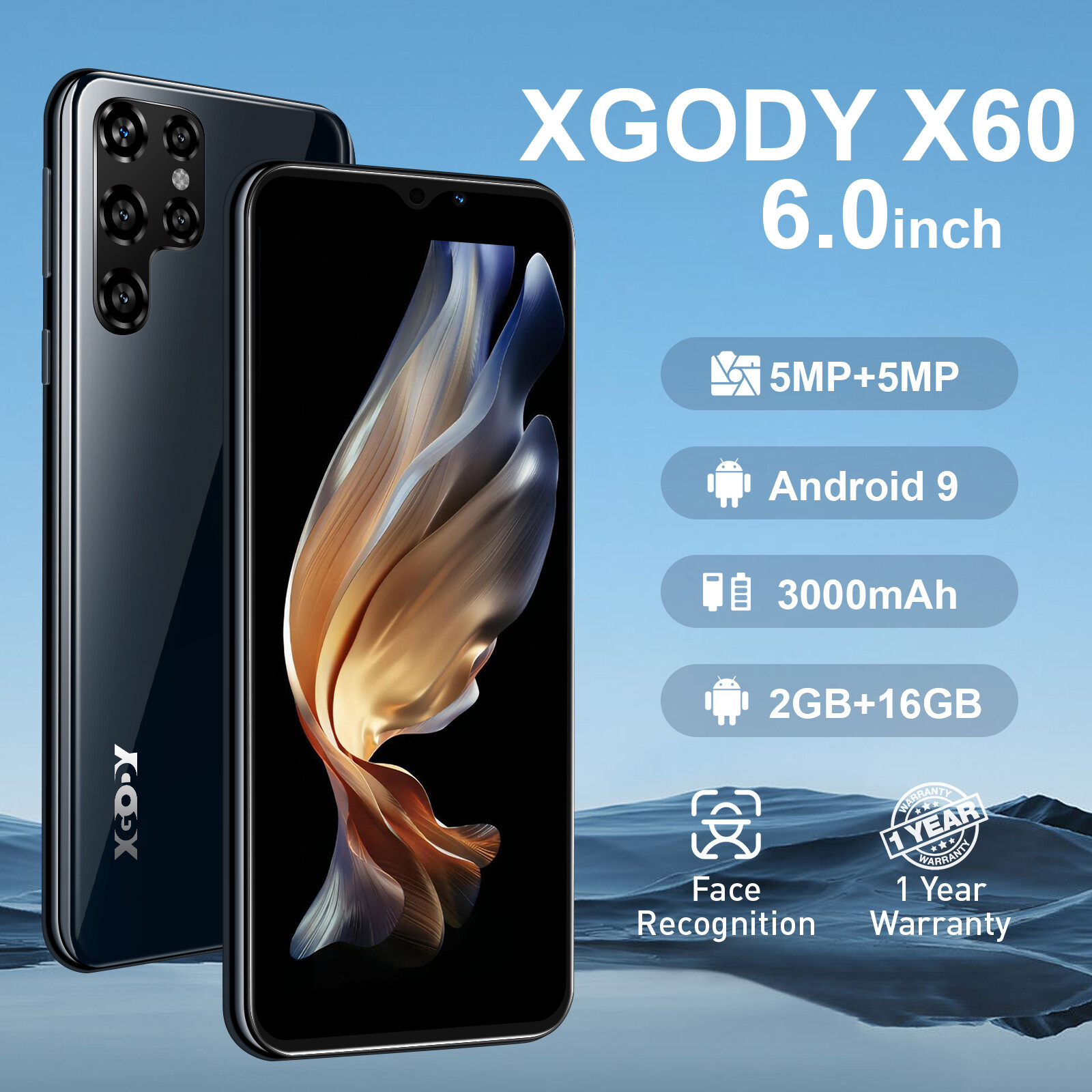New Android Cheap Cell Phone Factory Unlocked Smartphone Qua