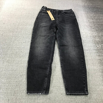 KSUBI Jeans Womens 25 Pointer Diablo Black  High Rise Tapered Leg Ankle 1black