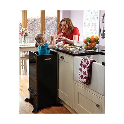Little Helper FunPod Kitchen Step Stool Adjustable Height, Black