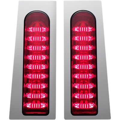 ProBEAM  Fillerz  Saddlebag LED Lights -  Red - Chrome PB-FILL-R-C