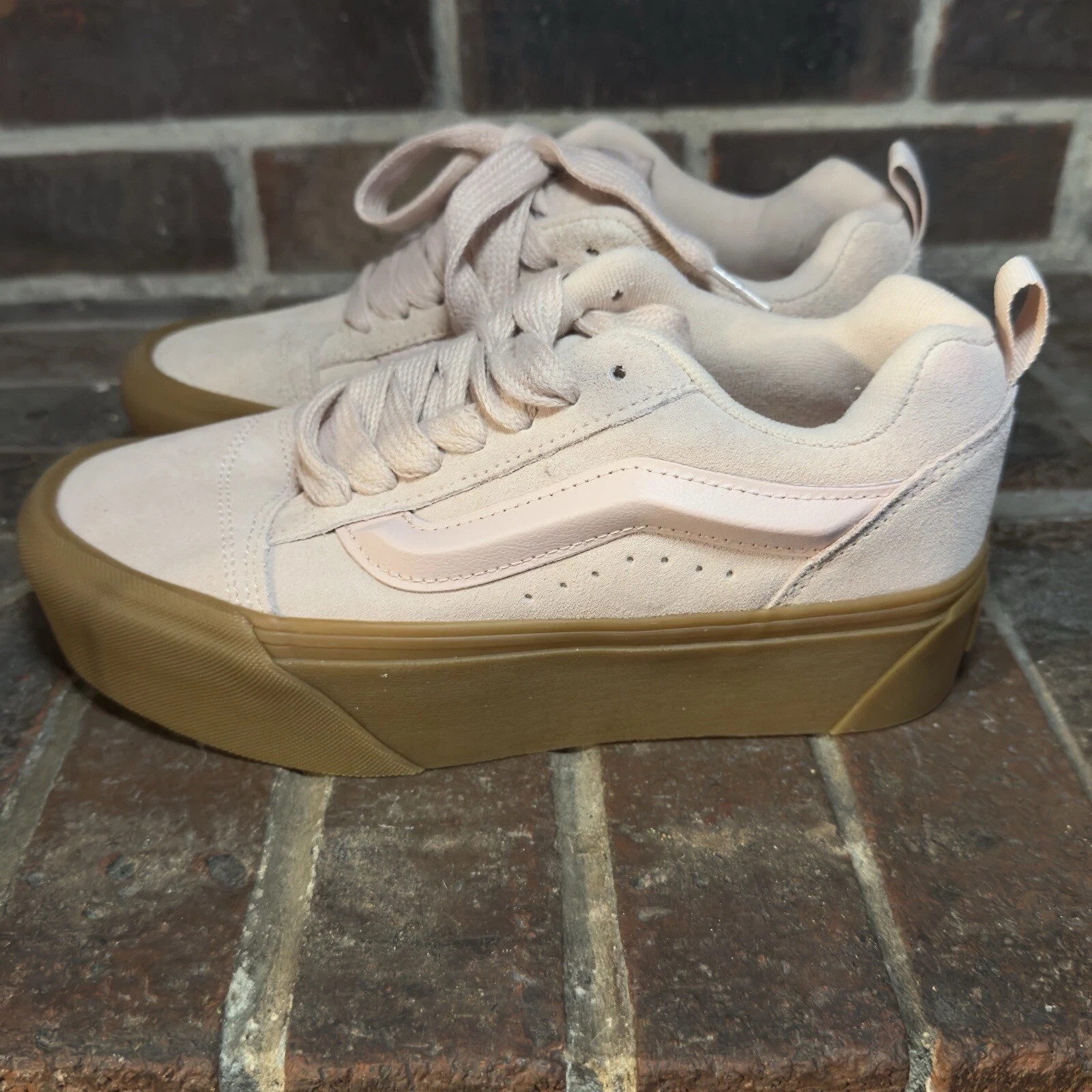 Vans Knu Skate Platform Stacked Sneaker Rose Smoke/Gum Gum