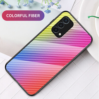 For OnePlus Nord N200 5G/CE 5G Gradient Glass Case Shockproof Hybrd Slim Cover