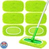 6-Pack Reusable Mop Pads Fit Swiffer Sweeper, Microfiber Cleaning Mop Pads Refill for Dry Sweeping and Wet Mopping Replacement