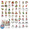 56 Pcs Christmas Face Decal Stickers for Crafts Small 2 Inch Rub on Transfers UV Vinyl Faces Eyes Pitcher Decals for Ornaments Glass Drinking Cups Wood Bowl Decorations Balls Party Supplies (hand56)