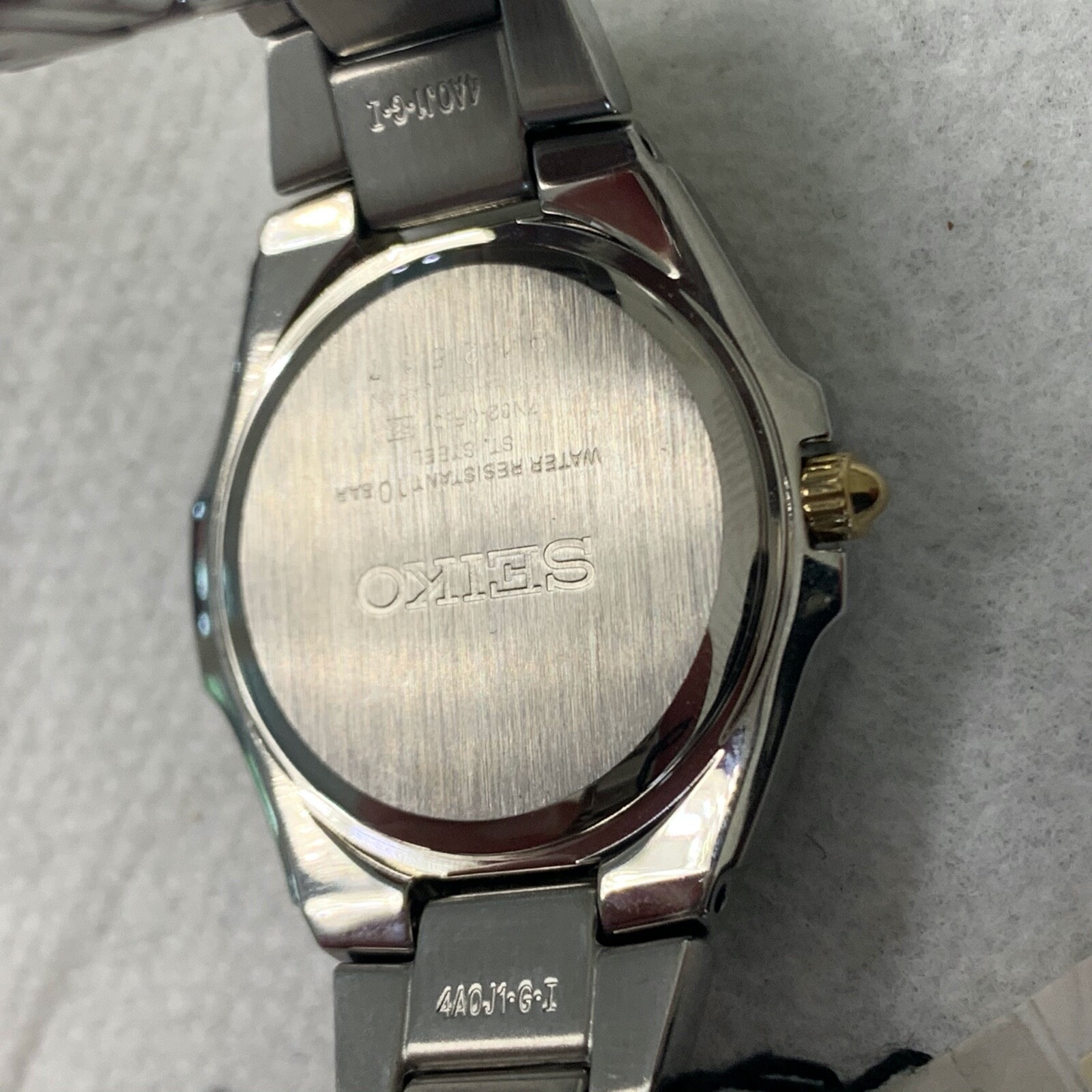 Pre-owned Seiko Ladies Two Tone Watch 16 Diamonds R//$450 Sxdb52