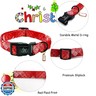 Elegant little tail Christmas Dog Collar, Pet Dog Collar Cotton Soft Red Plaid Winter Pet Collars Holiday with Quick Release Buckle Puppy Collar for Small Puppy