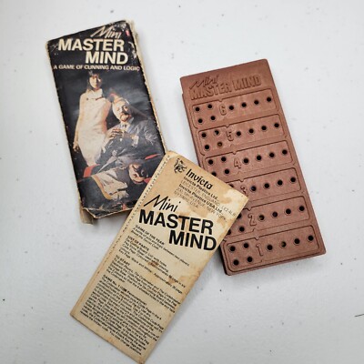 Vintage 1972 Original Mini Mastermind Travel Game by Invicta Games