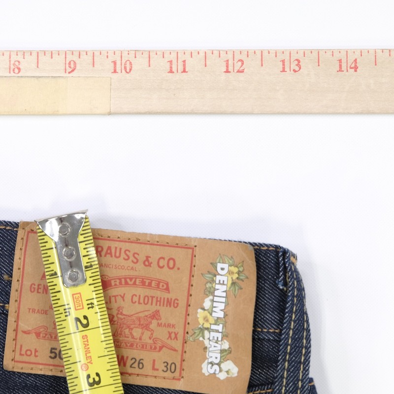 Jeans Denim Tears X Levi's « Couronne De Coton » - Taille 38, Bleu Délavé, Neuf
