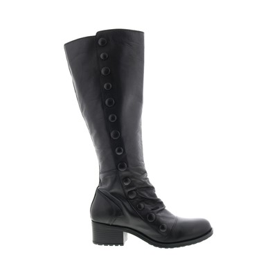 

Miz Mooz Jovial IB 21618 Женские черные кожаные сапоги до колена на молнии 9, Черный, Miz Mooz Jovial