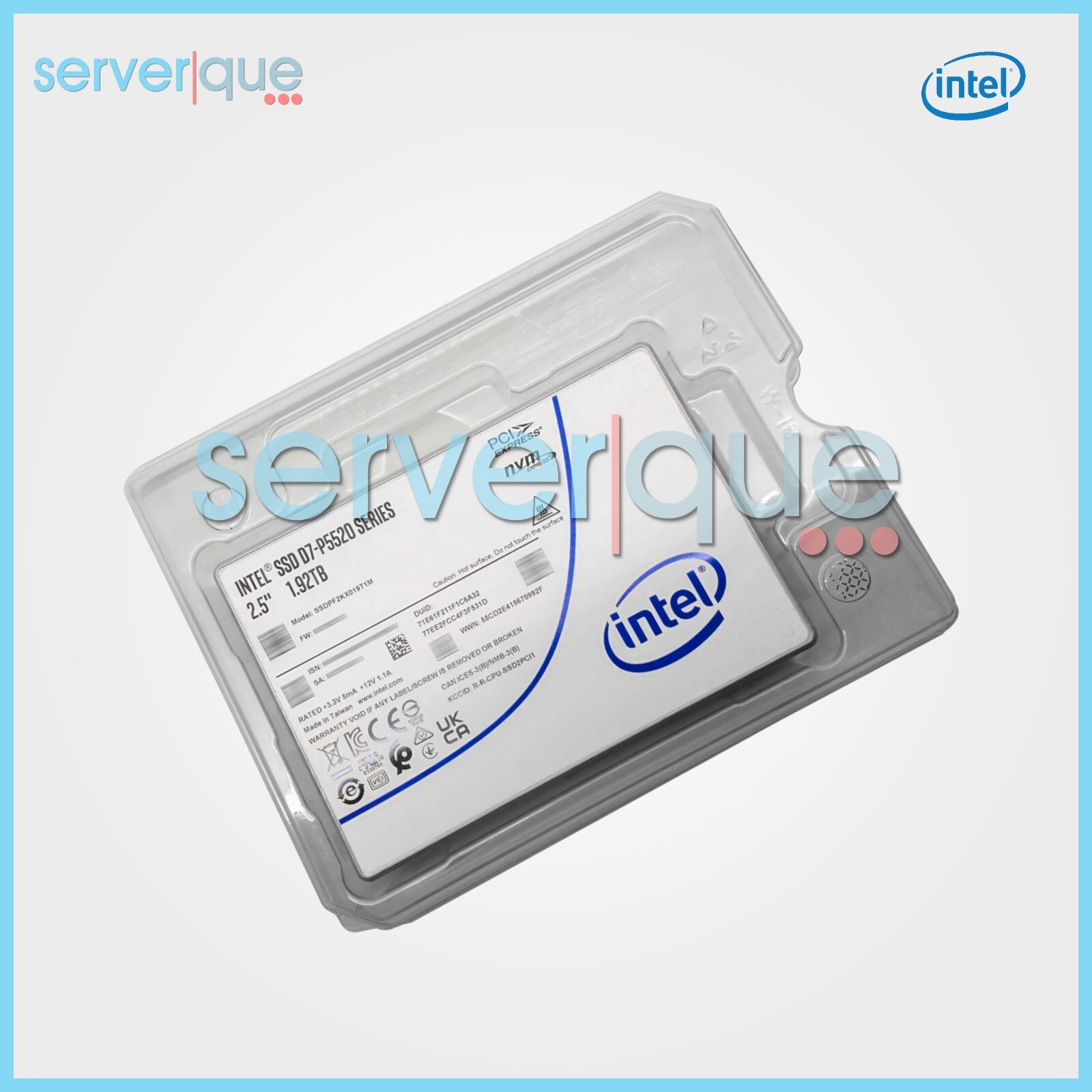 SSDPF2KX019T1M Intel D7-P5520 1.92TB U.2 PCIe 4.0 NVMe TLC