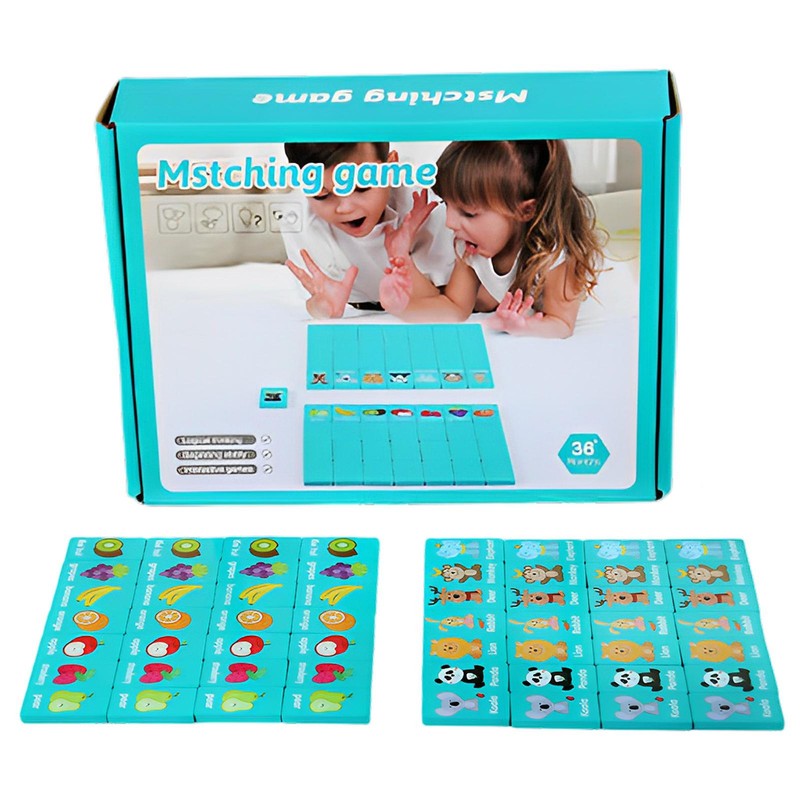 Wooden Card Games Fun Preschool Board Game Fruit Matching Ca