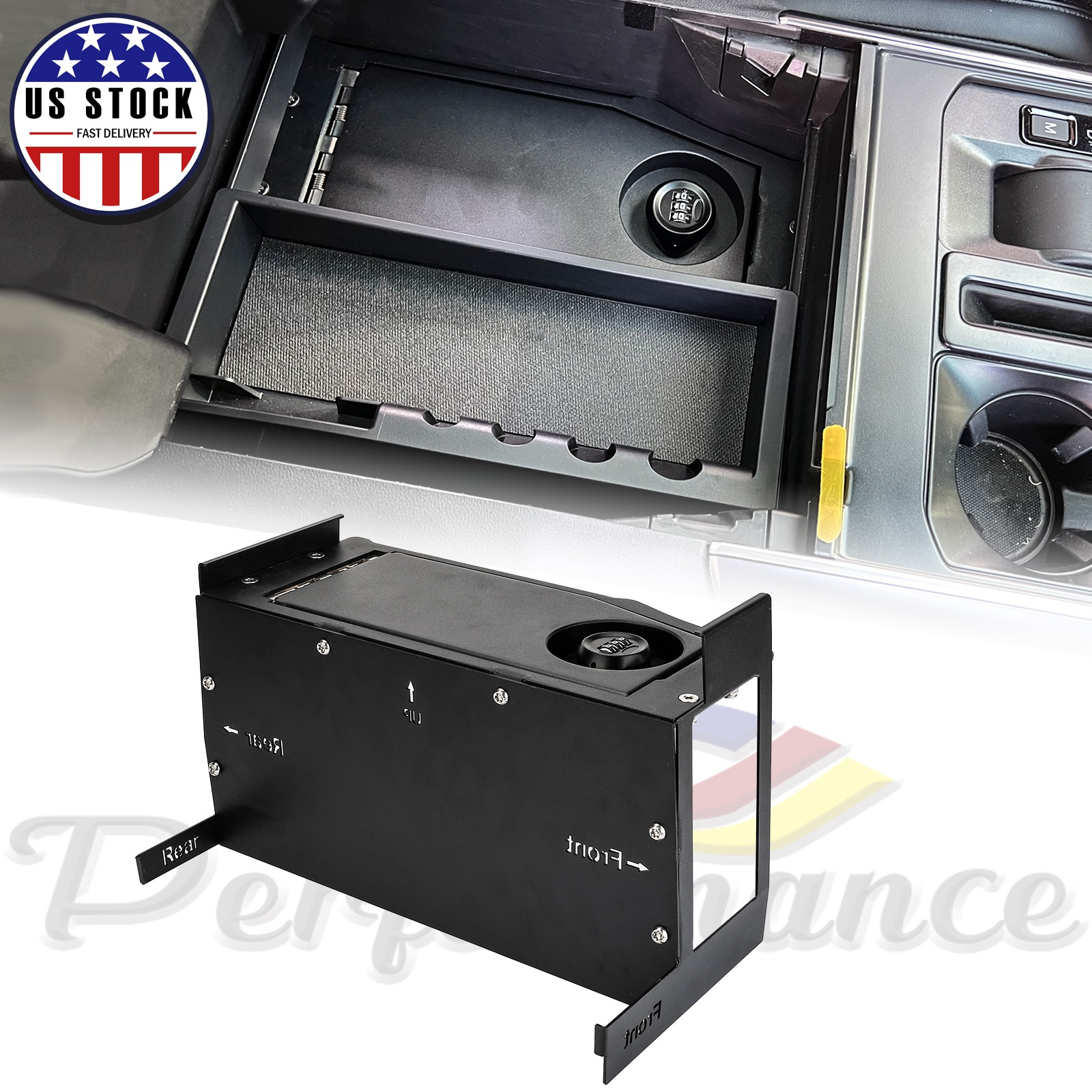 セキュリティ・セーフティ KG15 Center Console Safe Storage Box For 2021-2025 Ford F150 2022