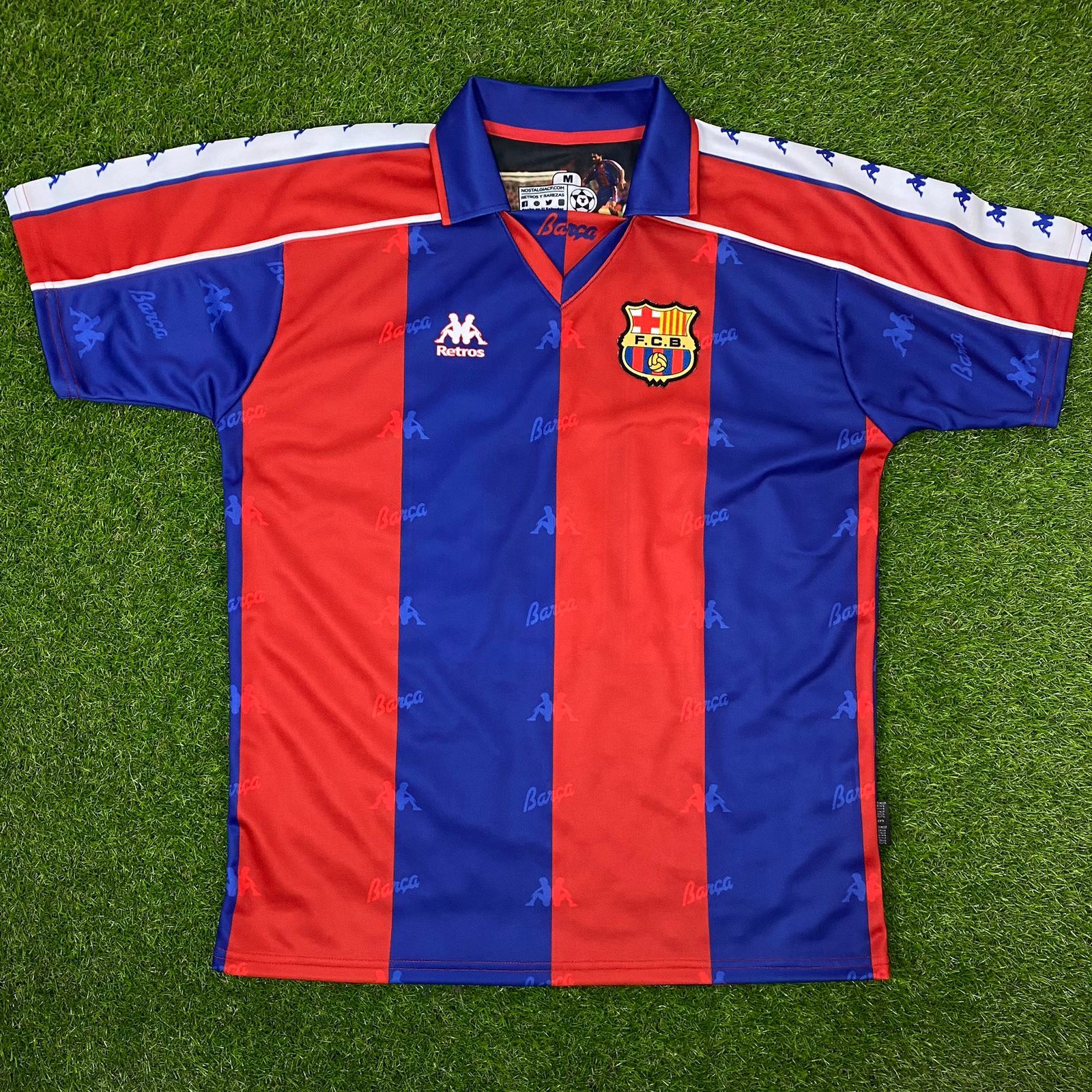 Barcelona - Camisa Replica de Futbol Retro, 1994 (Tallaje Americano)