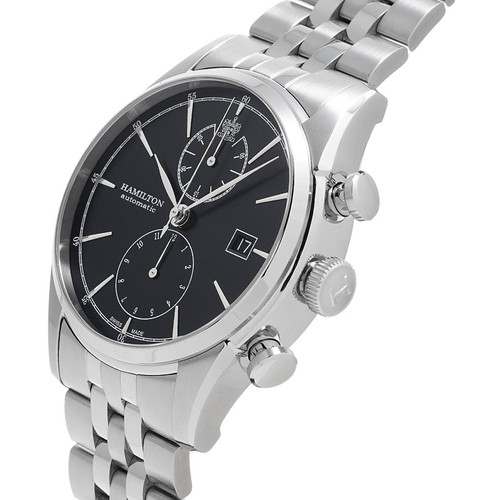Pre-owned Hamilton Men's Watch American Classic Spirit Of Liberty Black Dial H32416131