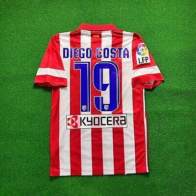 Diego Costa 13-14 Atletico Madrid Home Jersey Nike Authentic S Size La Liga Kit