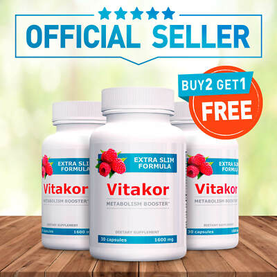 Vitakor Metabolism Booster - 3 Bottles - Extra Slim Formula - Natural Ingredient