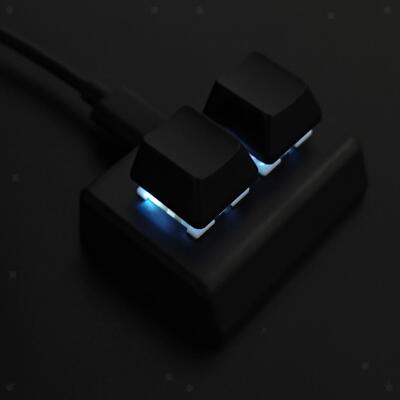 Copy and Paste 2 Key Keyboard RGB Backlit USB Mini 2 Key Keypad for Drawing