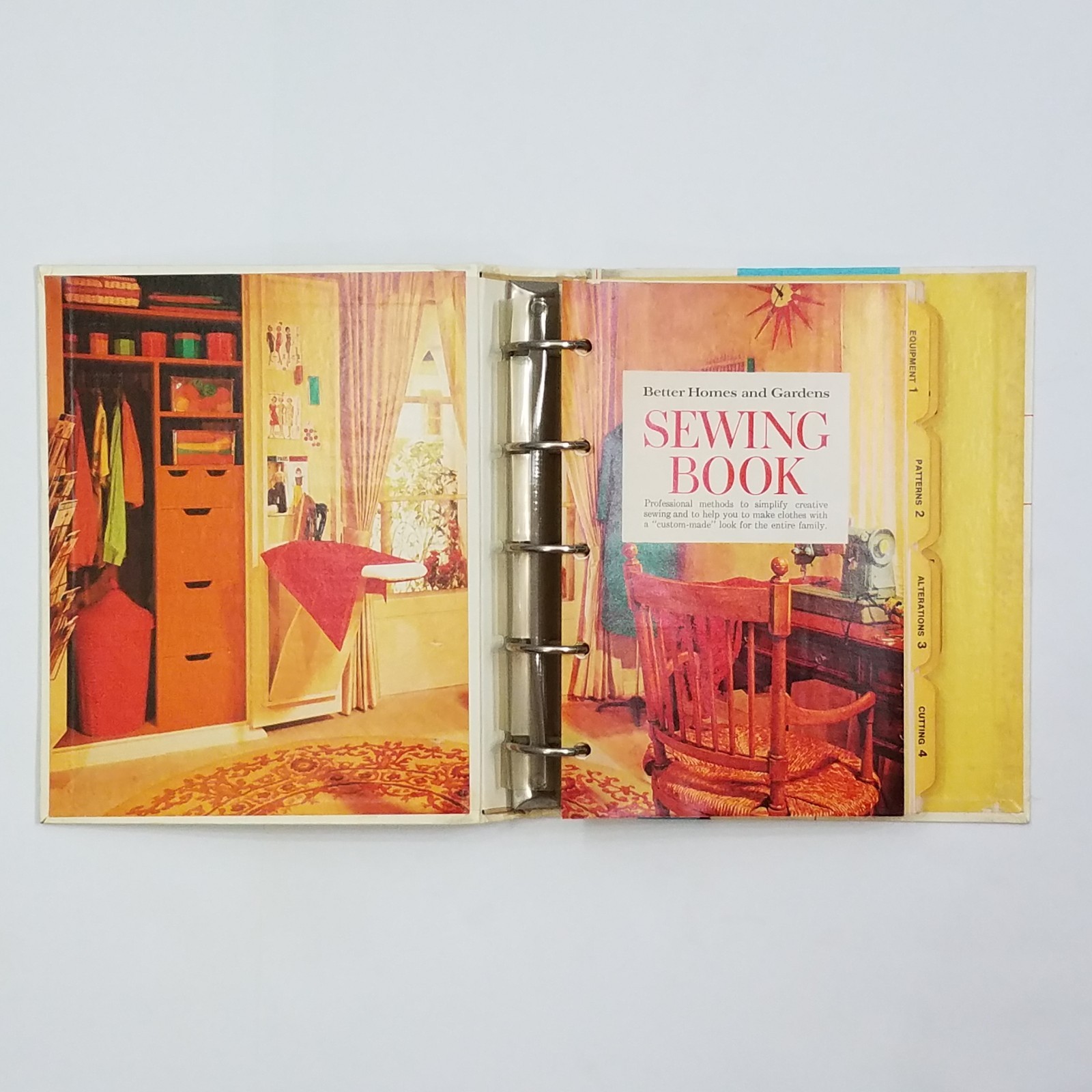 Better Homes and Gardens Sewing Book Ring Bound 1970 Tabbed Indexed