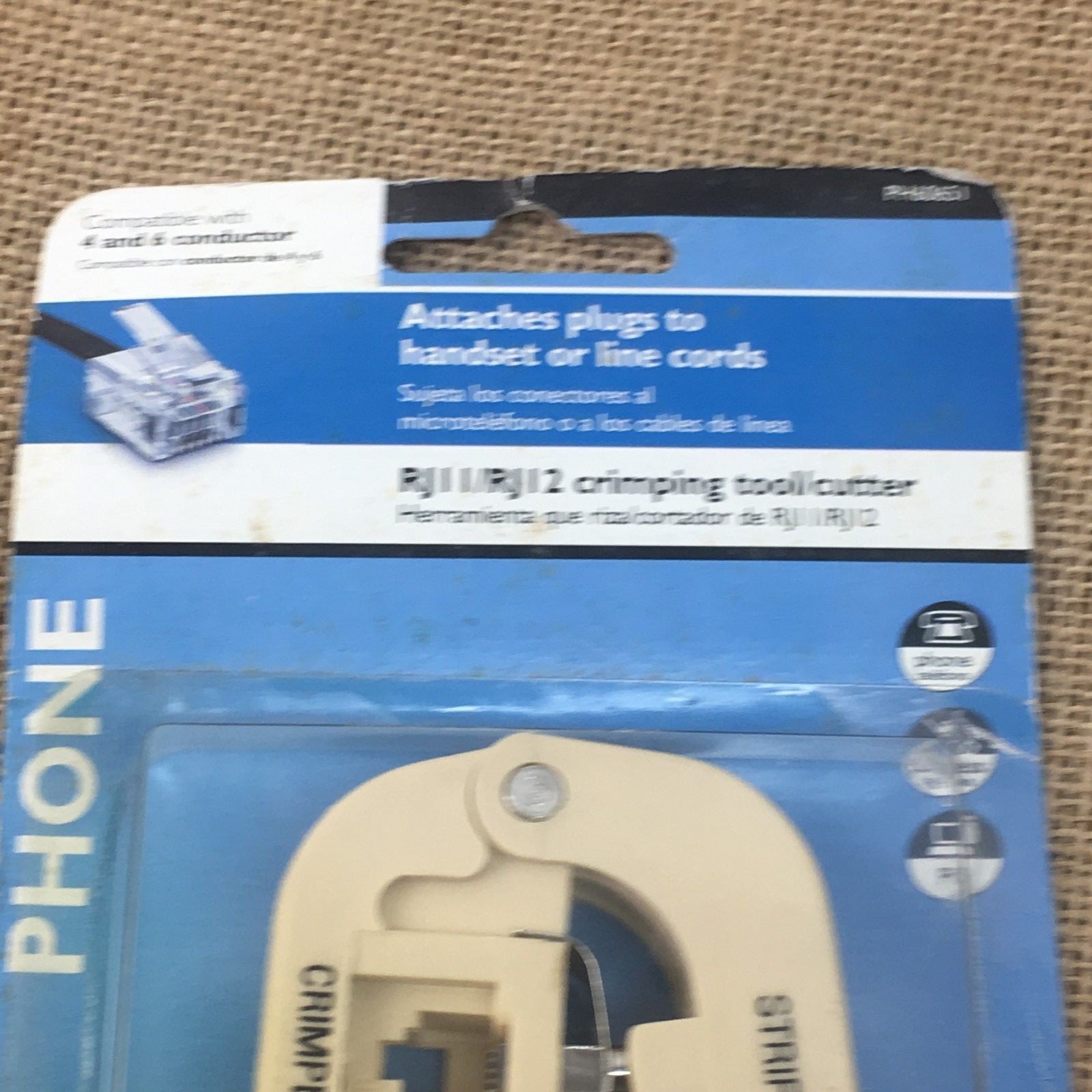PHILIPS 2-Way Phone/Handset Crimping Tool for 4 & 6 Conductor Wire - RJ11 / RJ12
