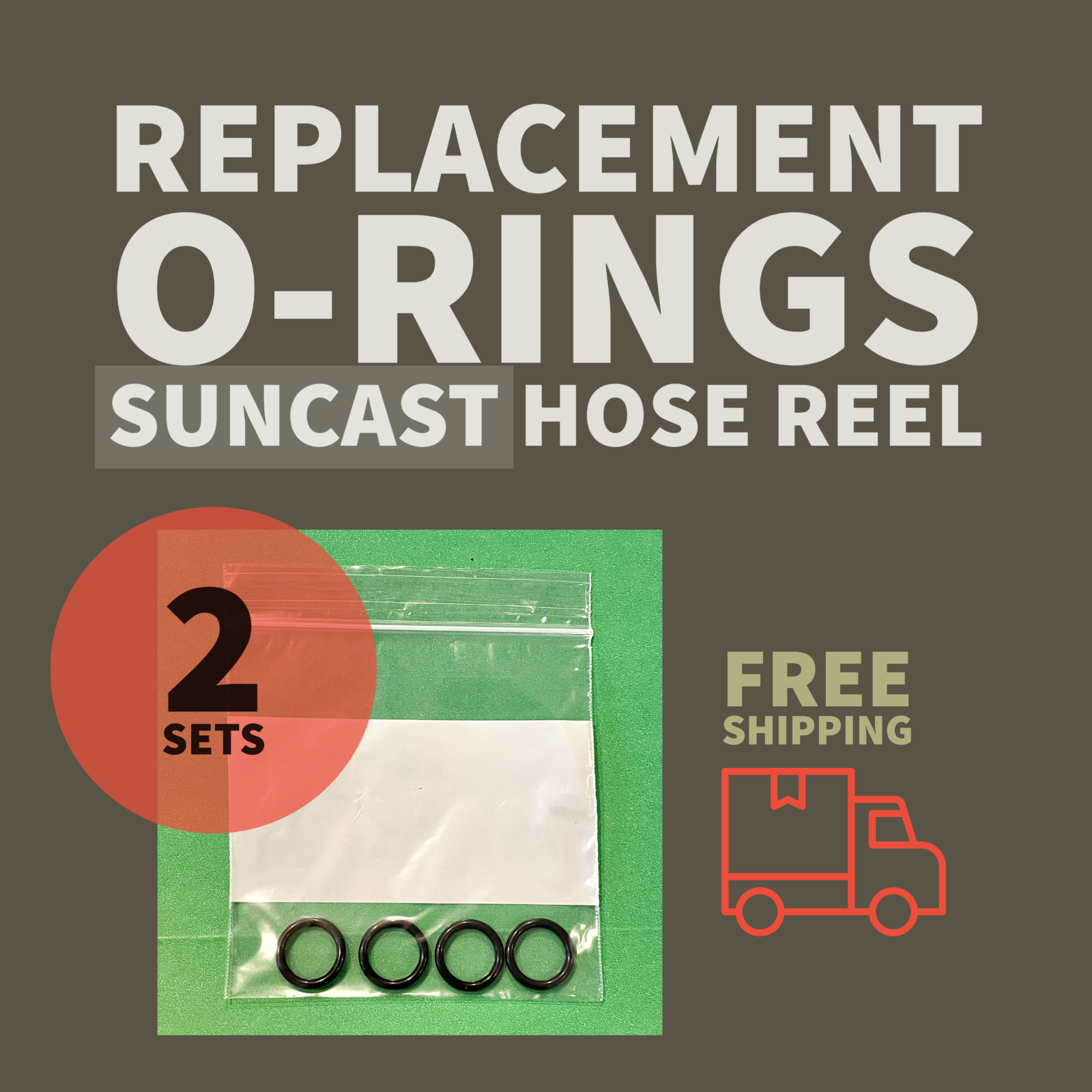 Replacement O-Rings for Suncast Hose Reels: Mobile/Hideaway Reels Only