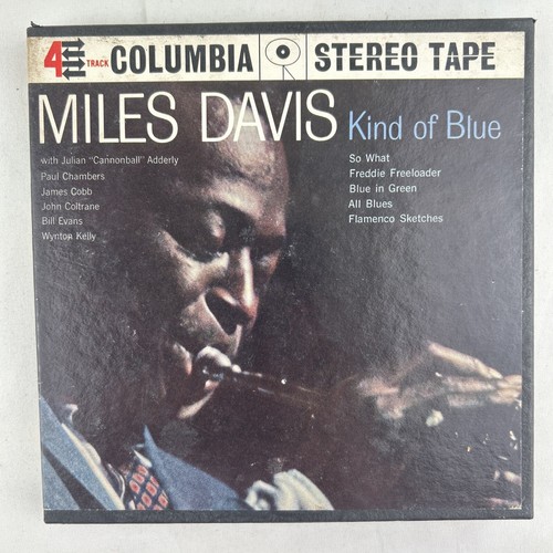 MILES DAVIS Kind of Blue 7 1/2 IPS Reel to Reel Tape 4 Track CQ 379 Columbia