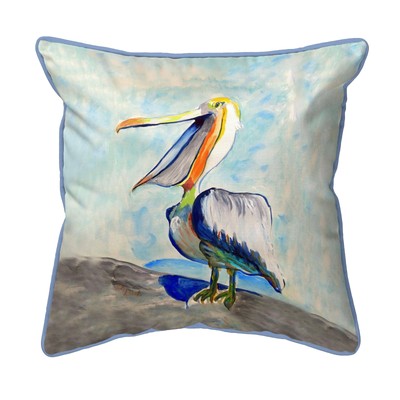 Betsy Drake Talking Pelican - Female Large Indoor Outdoor Pillow 18x18