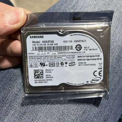 Samsung Spinpoint N2B HS04THB 40GB Internal 4200RPM 1.8'' (HS04THB) HDD
