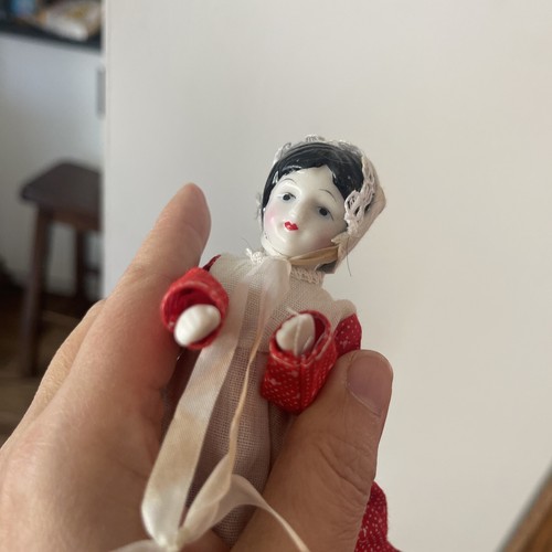 Vintage Silvestri Corp Chicago Porcelain doll 7” Red Vintage Silvestri Corp Chicago Porcelain doll 7” Red