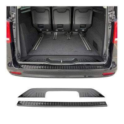 Rear Bumper Guard & Trunk Sill Cover Set for Mercedes Metris 2016-2024 Dark