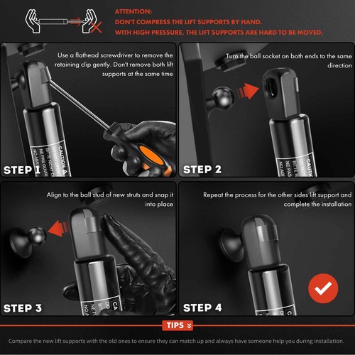 Tailgate Dropgate Lift Support Shock Strut for Nissan Titan 2004 2005 2006-2015