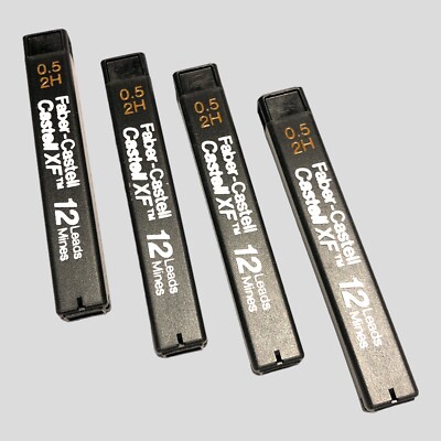 Faber Castell Mine 0,5 2H Stock 4 Packages By 12 Mine (Each)