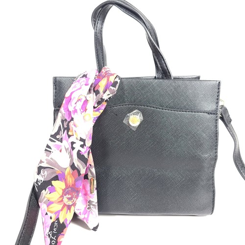 Steve Madden Bolton Crossbody Detachable Strap With Removable Scarf Black