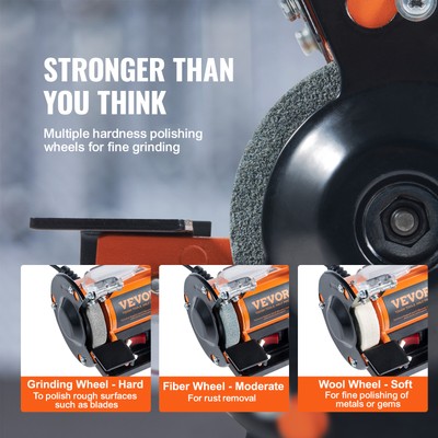 3" BenchTop Jewelry Polisher Buffer Double-head Bench Grinder Speed Adjustable