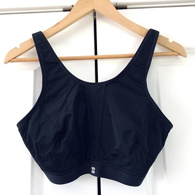 Sweaty Betty High Intensity Sport Bra Black Unlined Convertible Straps Size 36 C