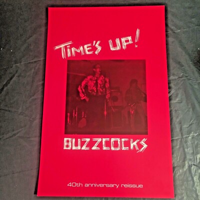  BUZZCOCKS promo poster-SPIRAL SCRATCH/TIME'S UP reissue-TWO SIDED 11X17-NEW   