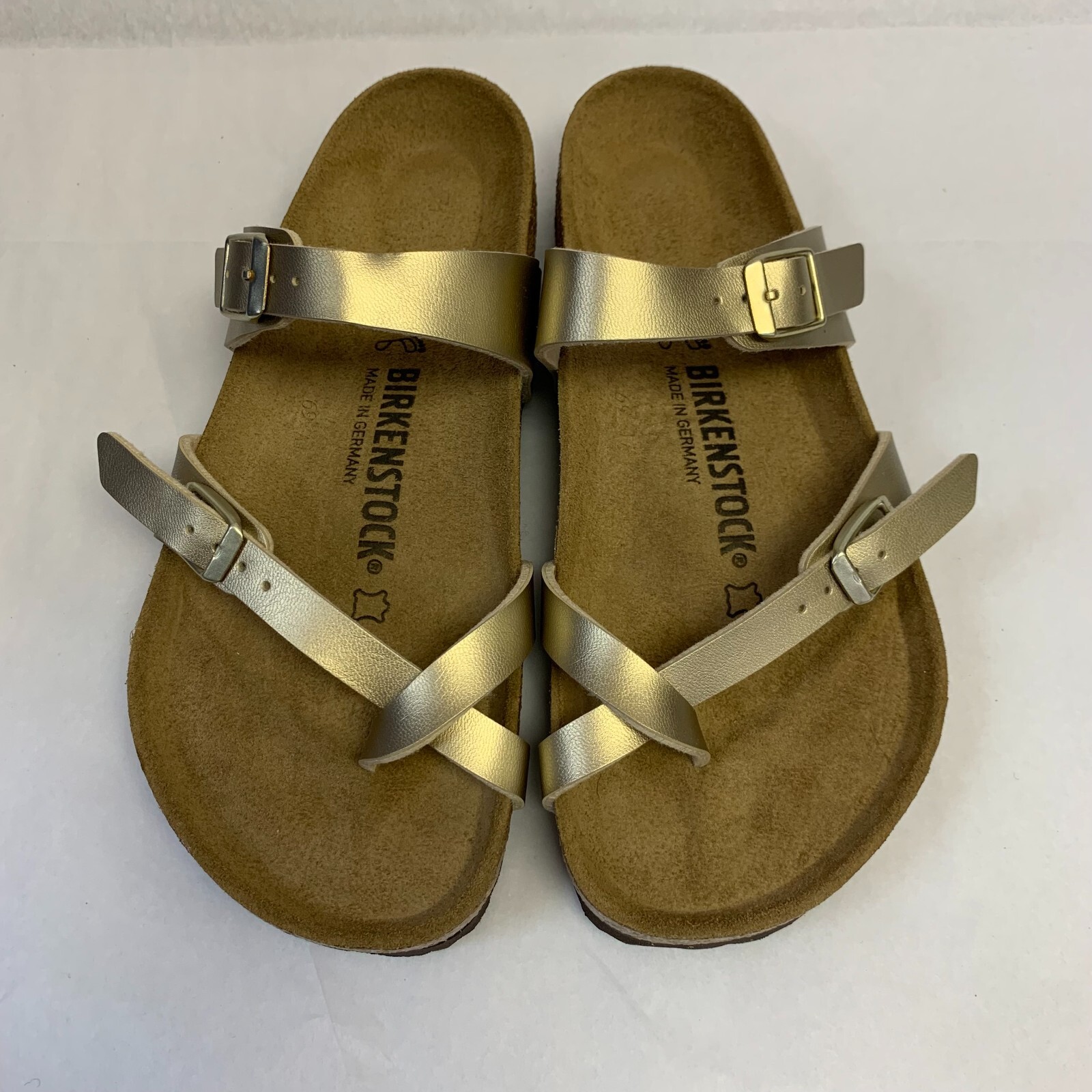 Birkenstock New without Box Mayari Gold Birko-Flor Regular Width - Select  Size | eBay
