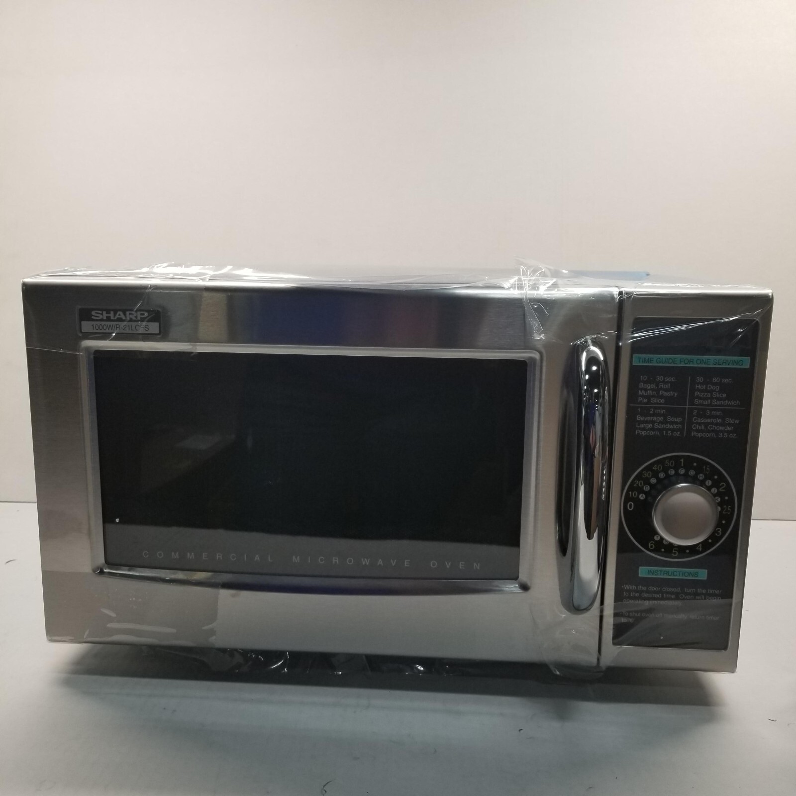 Sharp R21LCFS 1000 Watt Microwave Oven with 1.0