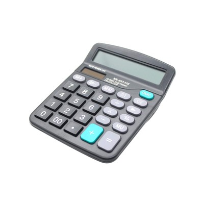 Desk Calculator, 12-Digit Solar Battery Office Calculator with Large LCD Display