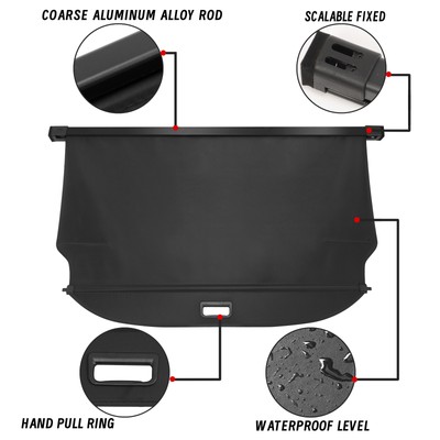 Retractable Rear Cargo Security Trunk Cover Black Fits 2023-25 Kia Sportage NQ5